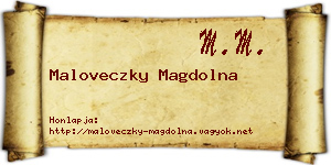 Maloveczky Magdolna névjegykártya