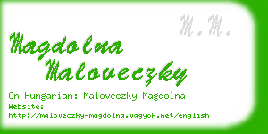 magdolna maloveczky business card